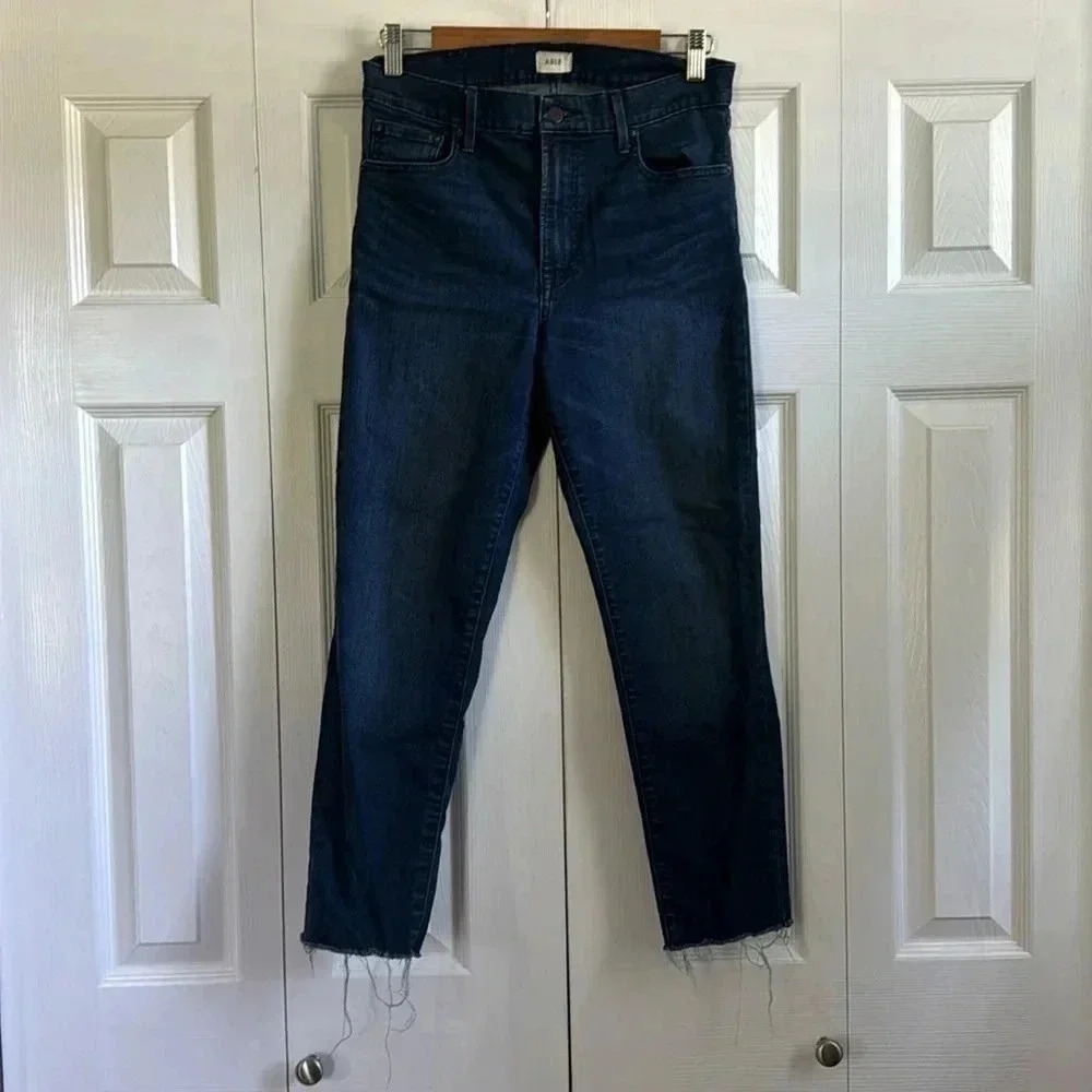 ABLE The High Rise Jean Dark Wash‎ 28 Rough hem